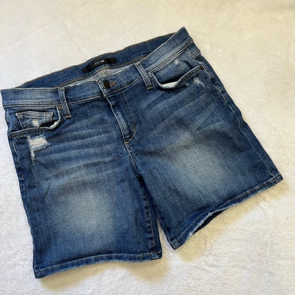 Joe’s Jeans 6” Cuff Denim Shorts Irisa Wash Size 29 Distressed Casual - Picture 15 of 15